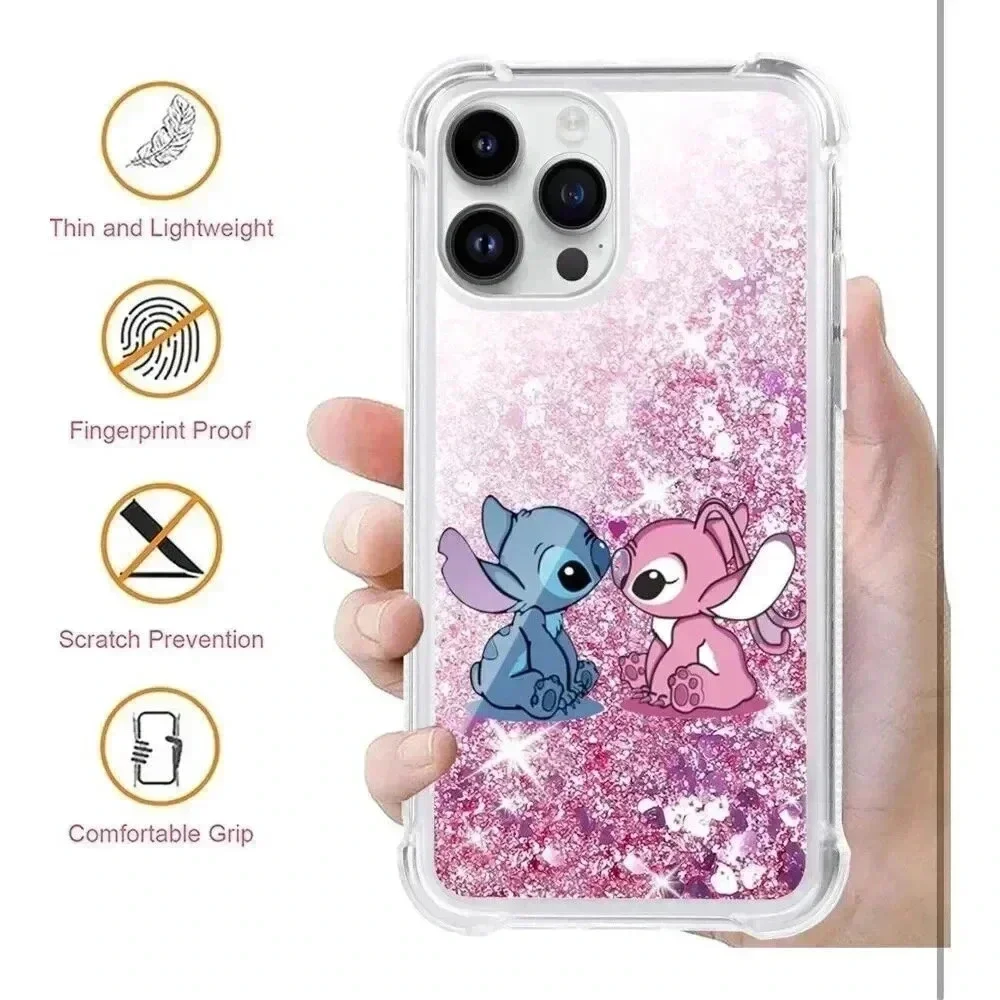 Bling Glitter Liquid Quicksand Case for iPhone 11 Pro MAX Anime Kawaii Character